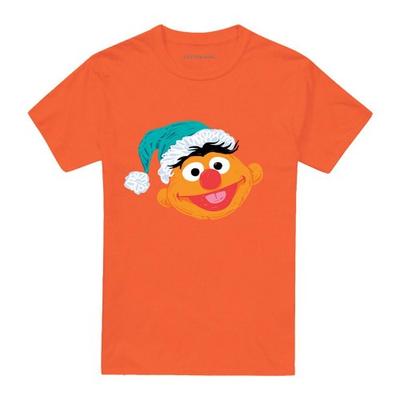 Sesame Street Unisex Adult Ernie Scribble Christmas T-Shirt
