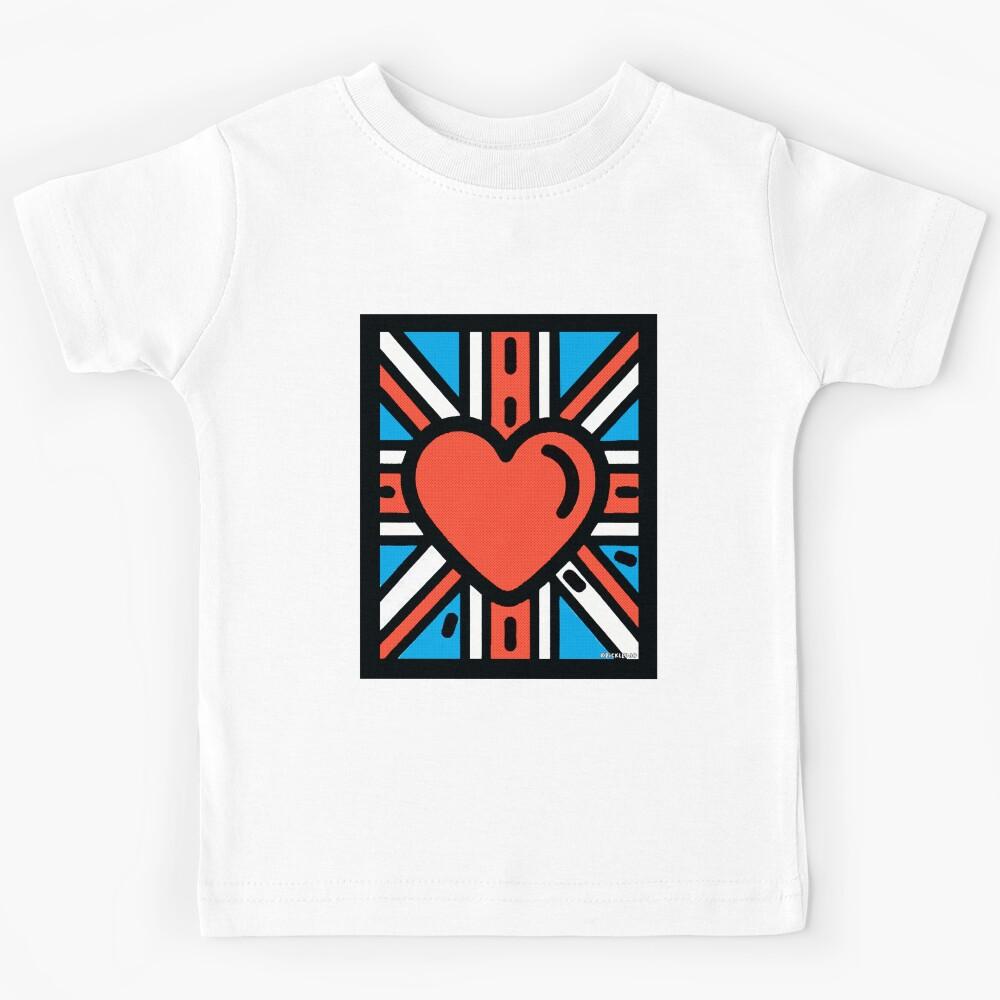 Britpop Heart - Pop Art Kids T-Shirt 130
