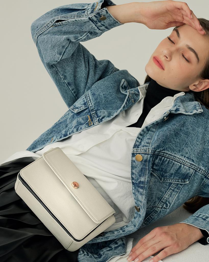 Kenneth Young Mimi Bag _ Ivory / Black Combi