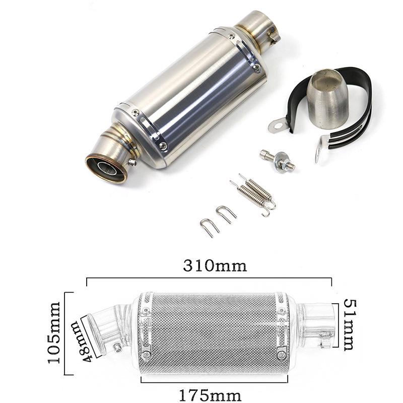 Compatible Exhaust Pipe for Yamaha R3/R6/R15, Kawasaki Ninja 250/400, Duke 200, RC 390