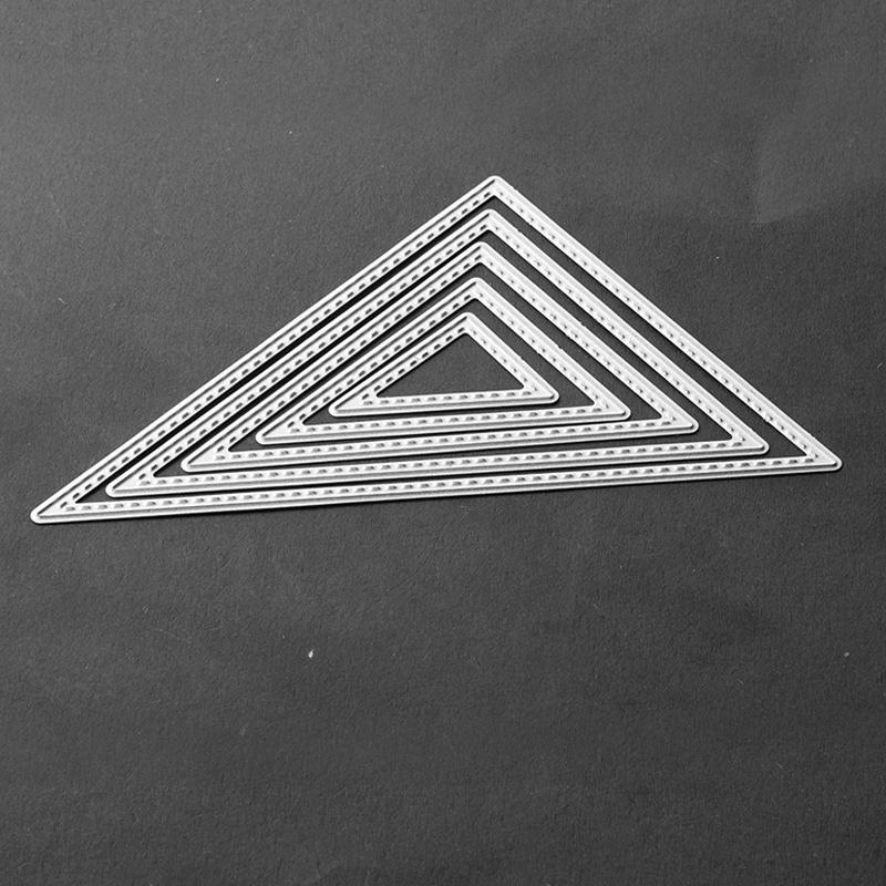 

Многослойные треугольные края и углы, узор для скрапбукинга, ремесленный штамп, 3D DIY, изготовление фестивальных карт серебряный