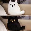 Halloween Style White Cat Plush Pillow PP Cotton Black Cat Plush Doll  Children Girl