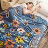 Soft Blanket for Beds Thin Coral Fleece Plaids for Sofa Single/Queen/King Blanket for Travel Reactive Printed Blanket Plaids