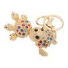 Rhinestone Keychain Unique Puppy Shape Design Rhinestone Keychain   Ornament for Bag Car Pendant