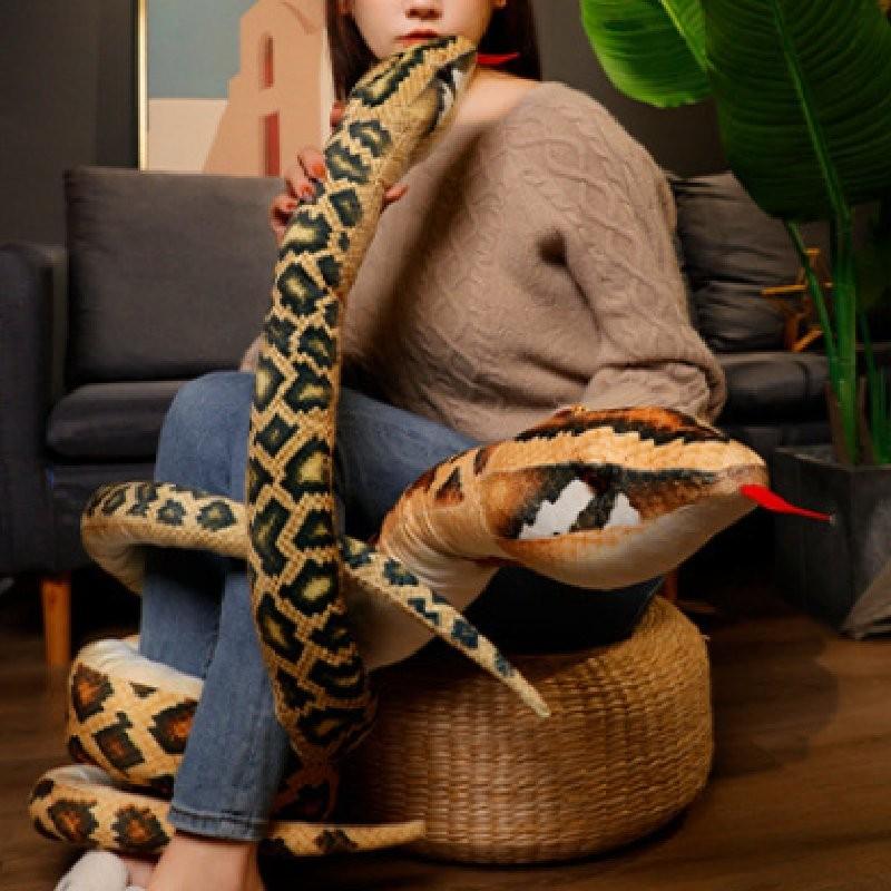 Extra Large Realistic Snake Stuffed Animal Extremely Soft Plush Toy For Snake Lovers
