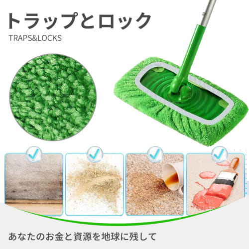 ZeniMart Floor Mop Replacement Cloths, Universal Microfiber Replacement Mop Pads for Swiffer, Easy To Replace, Wet/Dry Use, 25 X 12 Cm, Pack of 6