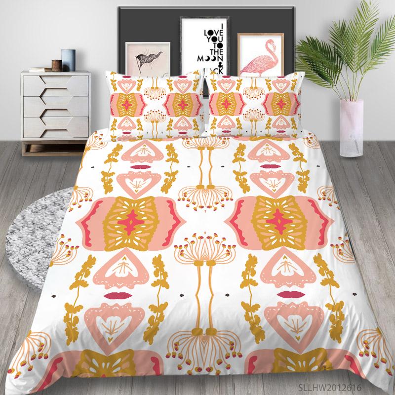 

Постельное белье с 3D-графикой и красочным узором, пододеяльник и наволочка, 2 или 3 куска ткани из микрофибры с застежкой-молнией, моющиеся, супермягкие украшения для дома Baby 100x135cm