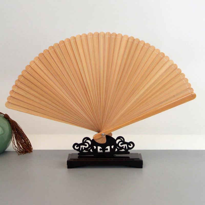 Mini Retro Bamboo Folding Fan - Chinese National Style Qipao Design