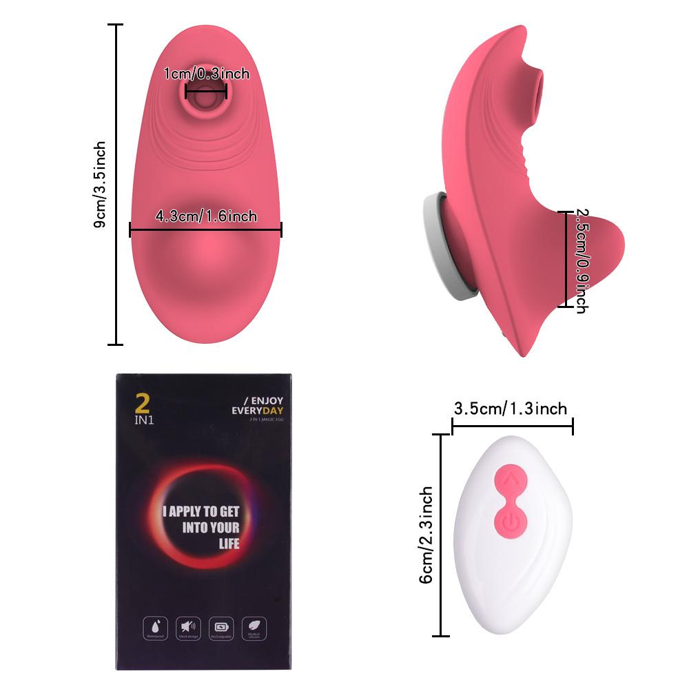 Mini ventoză de clitoris Vibrator de suge de clitoris pentru femei Telecomanda cu chiloți sexy Stimulator de clitoris Jucării sexuale pentru adulți
