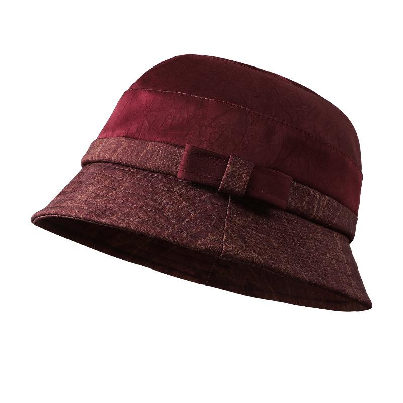 New Mother Hat Autumn and Winter Casual Versatile Ladies Bucket Hat Elderly Grandmother Old Lady Warm Basin Hat