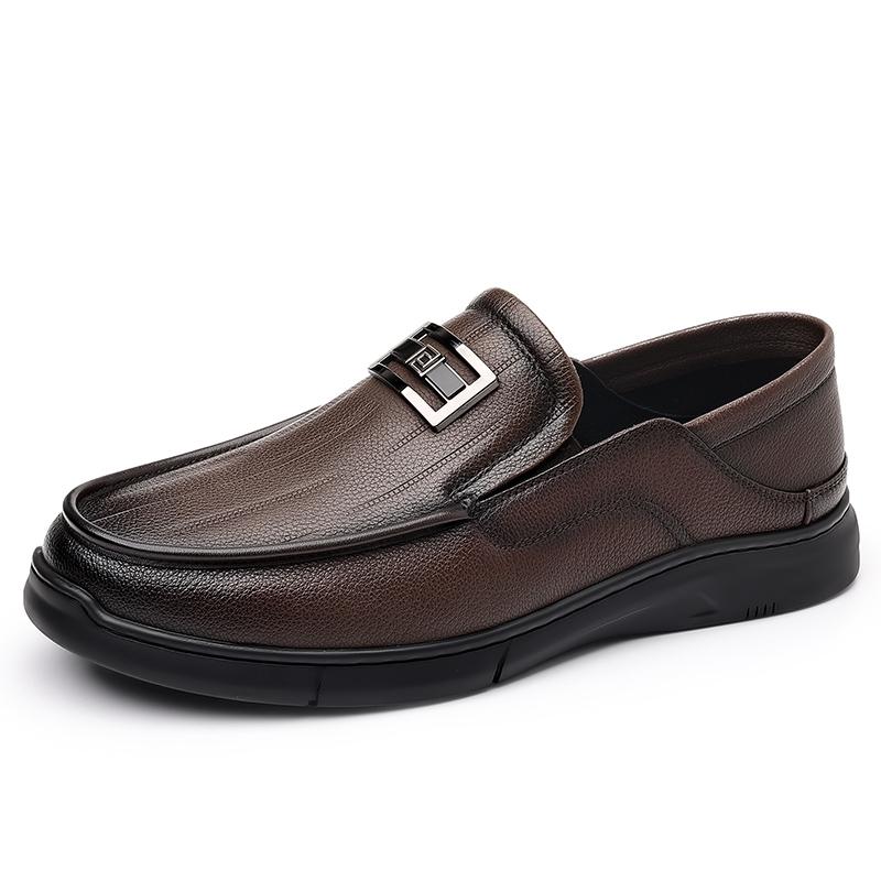 Fashion Genuine Leather Loafers Mens Fashion Design Moccasin Business Slip on Soft Flats Casual Shoes Adult Male Handmade Boat Footwear