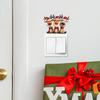 Cartoon Christmas Atmosphere Reindeer Living Room Dining Room, Entrance Hall Wall Switch Beautification Stickers