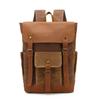 Retro Waterproof Leather & Oil Wax Canvas Backpack - High Quality Multifunctional Computer Bag