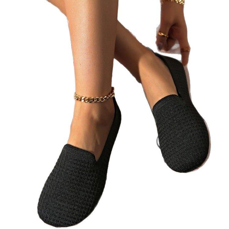 New Summer Non-slip Soft-soled Fashion Women's Shoes Breathable Mesh Deodorant Fashion Casual One-pedal Single Shoes Women