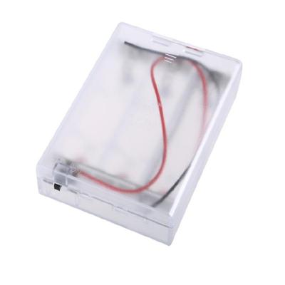 Custodia porta batterie 21700, Scatola a tre alloggiamenti con interruttore comodo, Custodia trasparente per una facile identificazione
