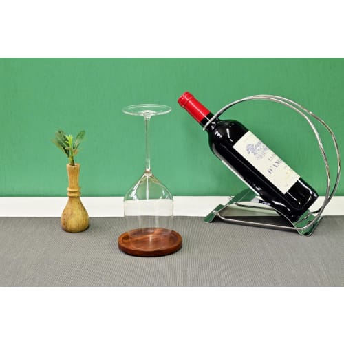 Swanson Shoji Wooden Acacia Coaster, Stackable, Approx. 10.6cm W x 10.6cm D x 1.6cm H, Brown, CT-201