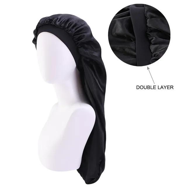 Long Satin Bonnet Sleep Cap Hair Care Night Sleep Cap for Women Braids Curly Hair Natural Hair Adjustable Sleep Cap