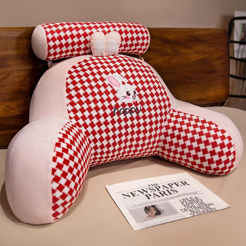 Bedside Cushion Soft Bag Waist Protection Large Backrest Pad Sofa Pillow Throw Pillow Student Dormitory Child Bed Reading Pillow