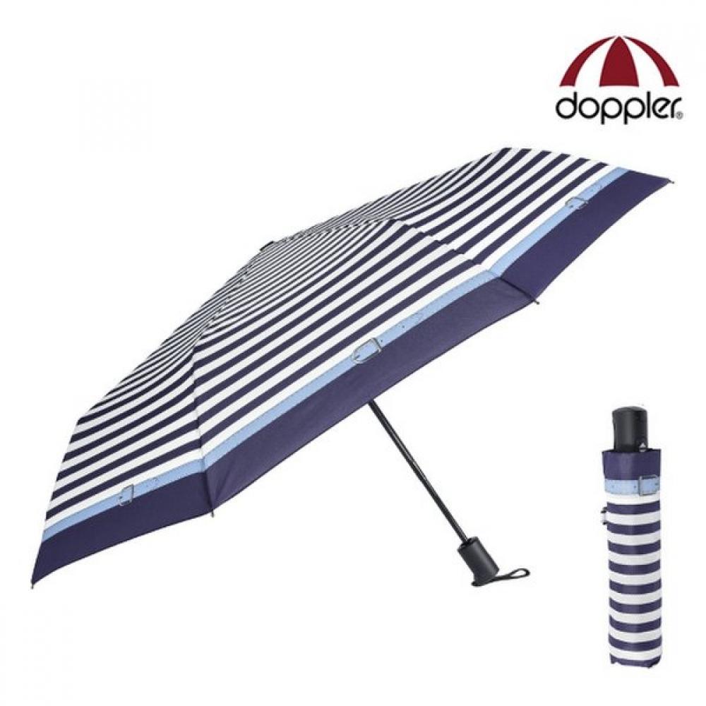 Doppler 3 Fold Striped Automatic Umbrella Iuda 1001 blacks