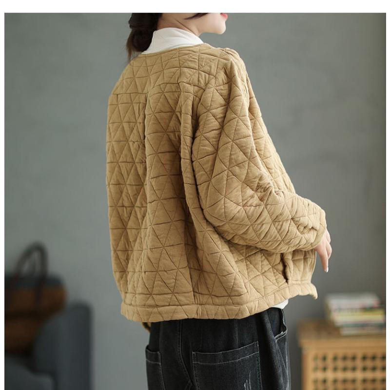 Płaszcze dla kobiet Zimowe Bawełniane Jednokolorowe Vintage Kardigan z kapturem Luźny Codzienny Płaszcz Top