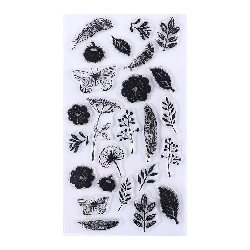 1pc Clear Stamp Transparent Silicone Stamp Spill and Splatter Rubber Stamp for Scrapbook Journal Card Making