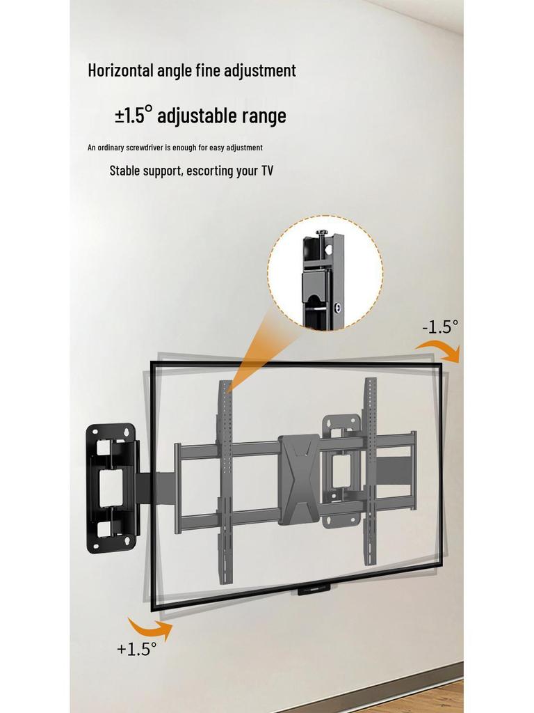 Ultra-Thin Extendable Swivel TV Wall Mount, Horizontally Adjustable for 65"-100" TVs