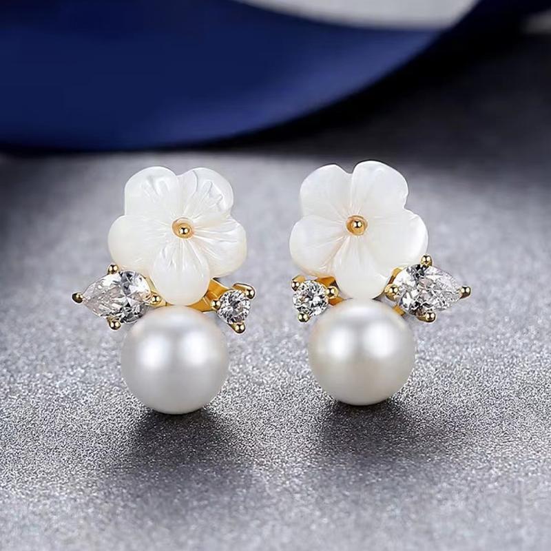 New Versatile Natural Shell Rose Brooch Mother Shell Flower Brooch Coat Suit Accessories