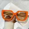 Vintage Brand Designer Polygon Sunglasses Women For Men Luxury Fashion Sun Glasses Trendy Punk Ladies Orange Big Shades