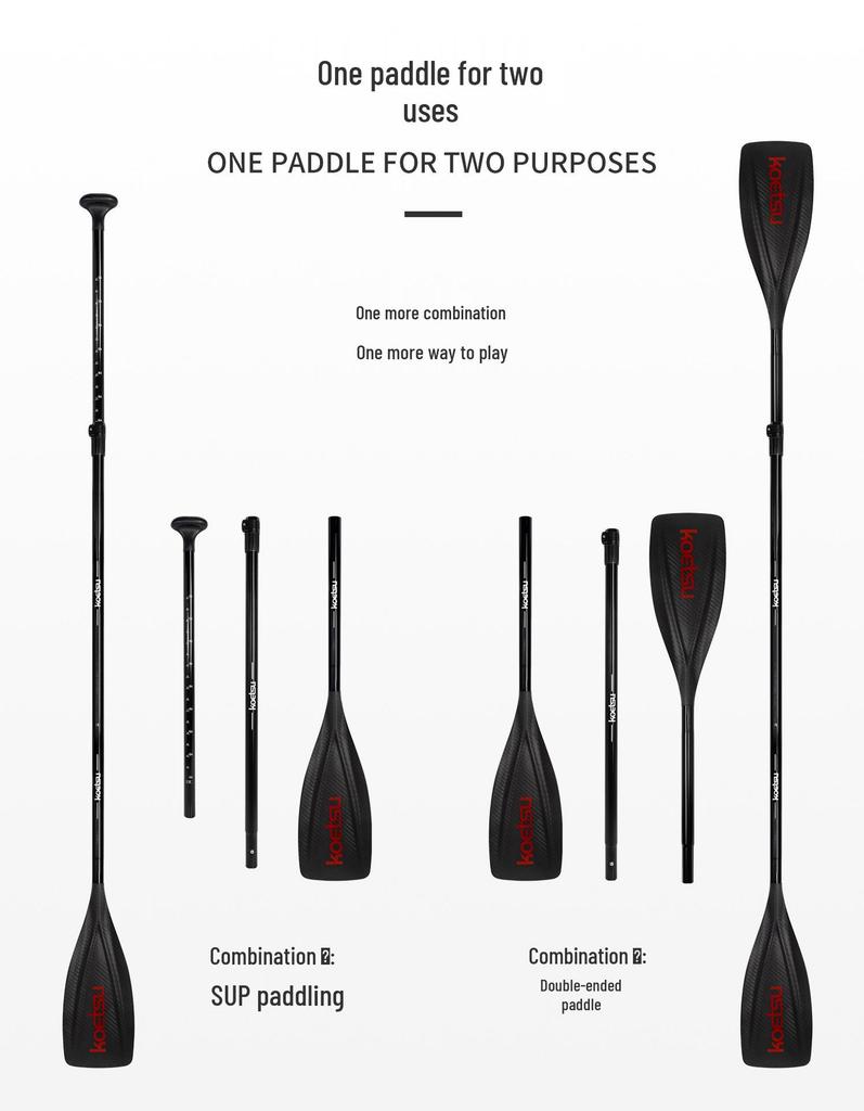 KOETSU S06 Convertible Dual/Single Head Kayak & Paddle Board Paddle