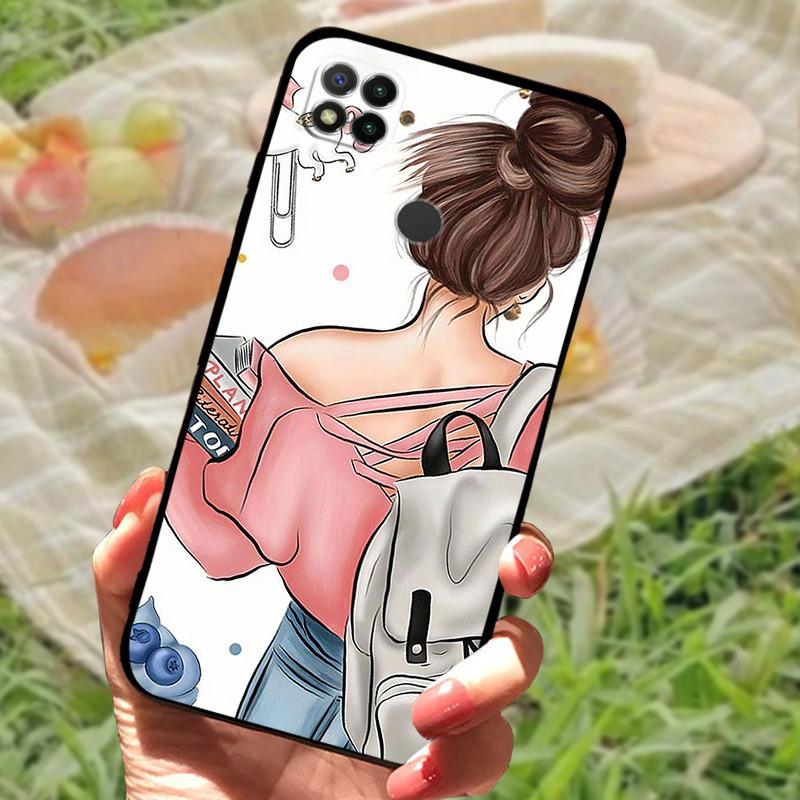 Pour Redmi 9C NFC Coque Mode Luxe Silicone Arrière de Téléphone Pour Xiaomi Redmi 9A 9C 9T Étuis Souples Anti-Choc Fundas Pare-chocs