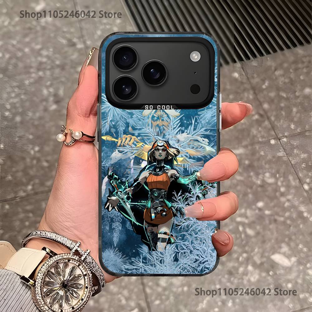 Game H-Hades 2 Melinoe For Black Candy Matte Cover iPhone 17,16,15,14,13,12,11,Pro,MAX,Plus