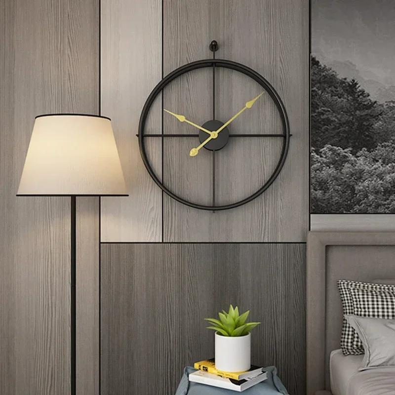 Nordic Simple Iron Silent Wall Clocks Modern Design For Home Office Decor Hanging Watch Modern Luxury Art Wall Watch ClockW1T5J5