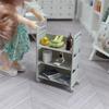 1ks 1:12 Bábikový Dom Miniatúrny Vozík Jedálenský Vozík S Kolesami Model Úložný Displejový Polica Knižnica Nábytok Model Dekor Hračka