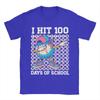 Men TShirt I Hit 100 Days of School Baseball Ice Cream Drip Cotton Tee Shirt Short Sleeve  T Shirts Round Collar Tops Original