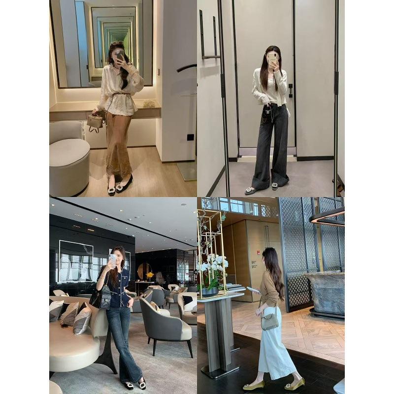 Sheepskin version~ 2025 new high-end Xishi velvet square head rhinestone square buckle shallow mouth single shoes women's thick heel evening shoes