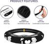 Zateem STWE006 Steering Wheel Cover, For Cars, Light Vehicles, Stretchable, Steering Wheel Cover, Cute,