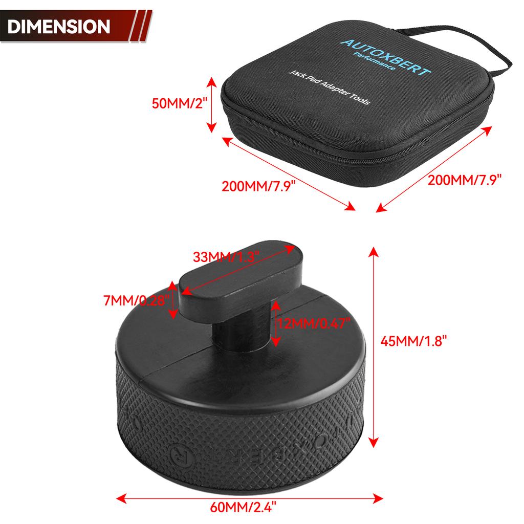 4X Car Rubber Jack Pad Lifting Point Adapter Storage Case Box Non-slip Support Frame Protector For Chevrolet Corvette C5 C6 C7 Z
