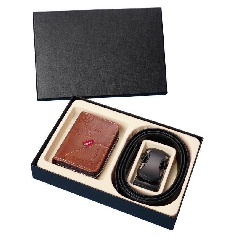 Men s Leather Belt & Wallet Combo Gift Set - Premium Business Accessory 125cm