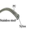 AN3 Hose Stainless Steel Braided Motorcycle Hydraulic Brake Hose Line Nylon / PTFE Clutch Oil Line Dirt Bike Modification Pipe