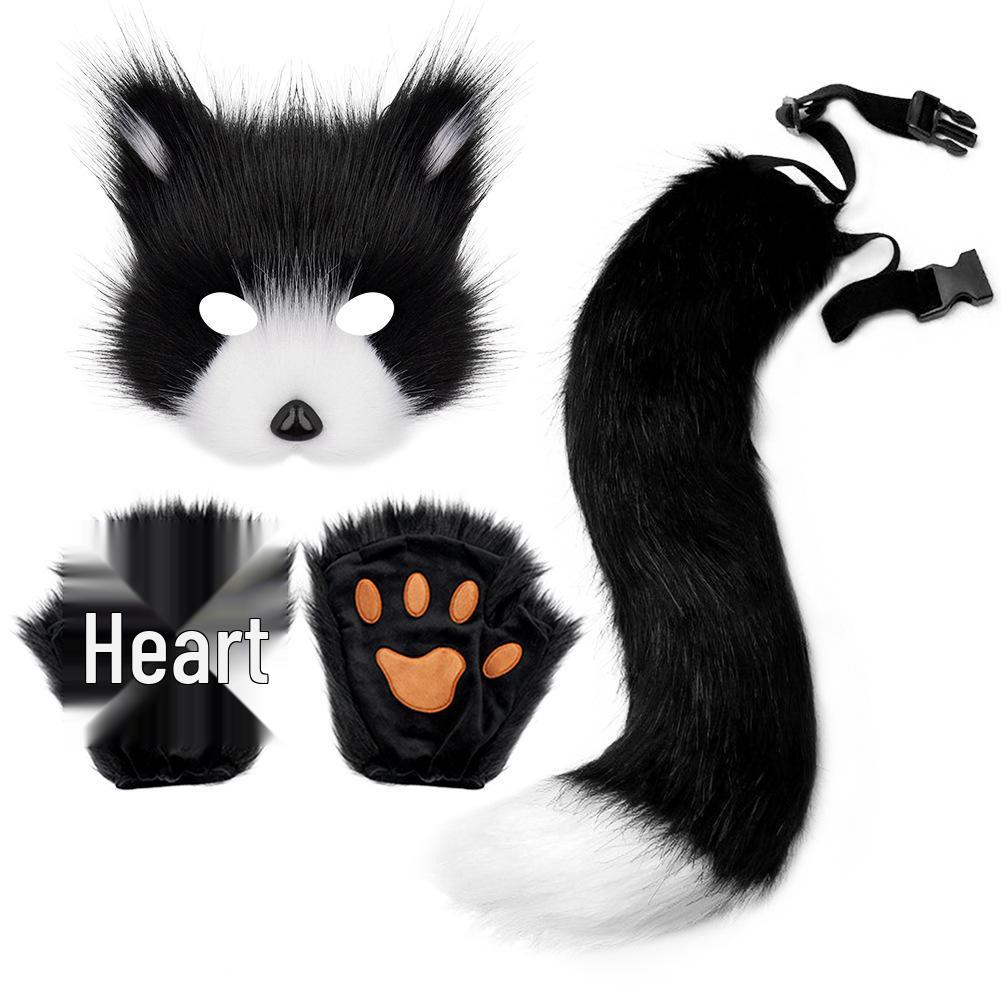 

Костюм лисы на Хэллоуин ручной работы: Маска, Перчатки и Плюшевый Хвост One Size