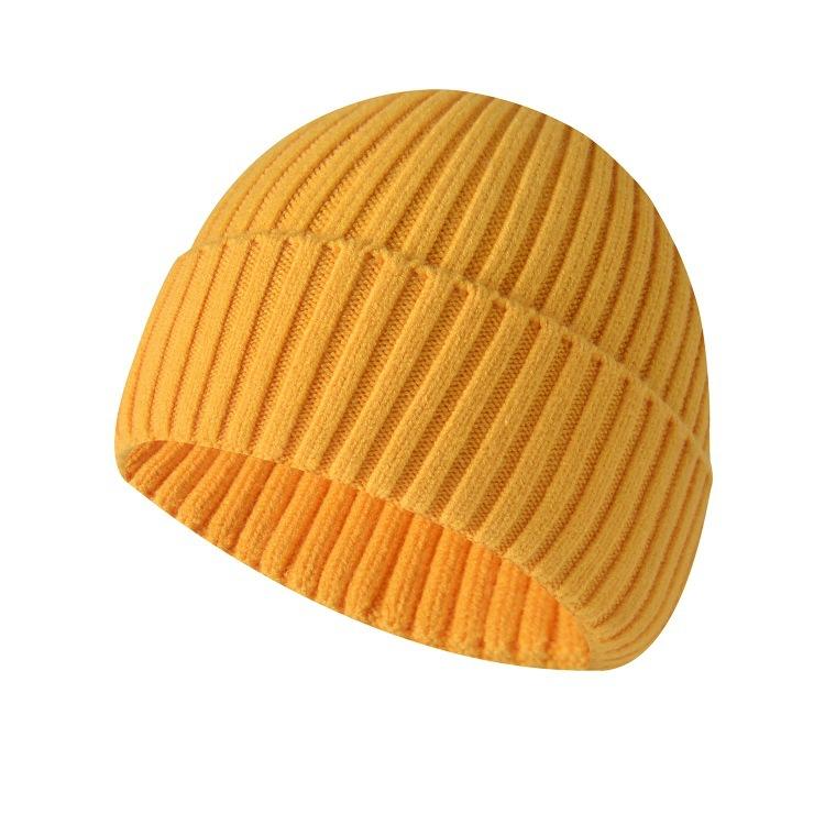 Stock Ready Acrylic Knitted Beanie Image Style Hip Hop Round Top Winter Warm Outdoor Hat for Men Women