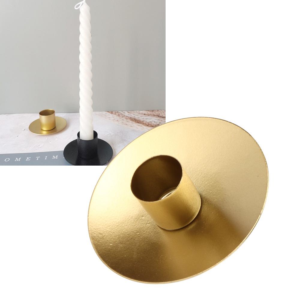 Iron Wrought Iron Candlestick Single Head Taper Candle Holders Geometry Candleholder For Weddings