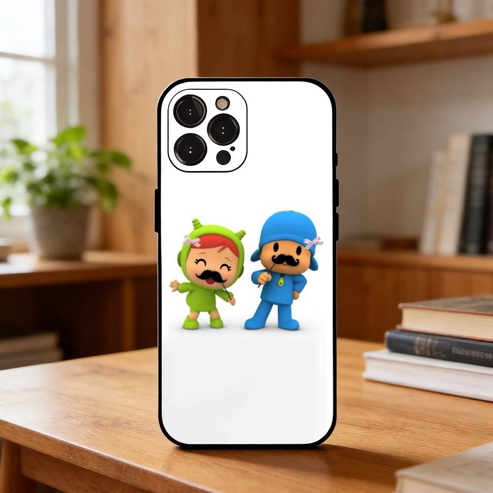 SÜßE P-Pocoy-o Handyhülle Für iPhone17 16 15 14 13 12 11 Pro Max Plus,5G Weiche Schwarze Hülle