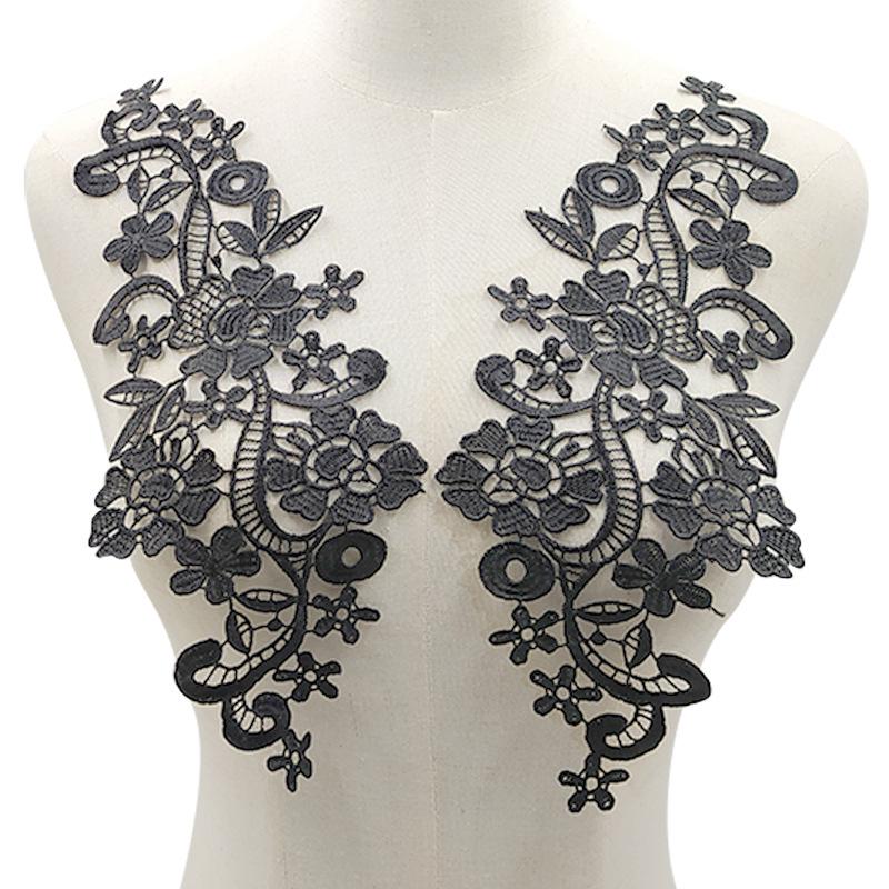 Water-soluble lace embroidery pair collar polyester silk embroidery pair of flower DIY lace accessories three-dimensional hollowing