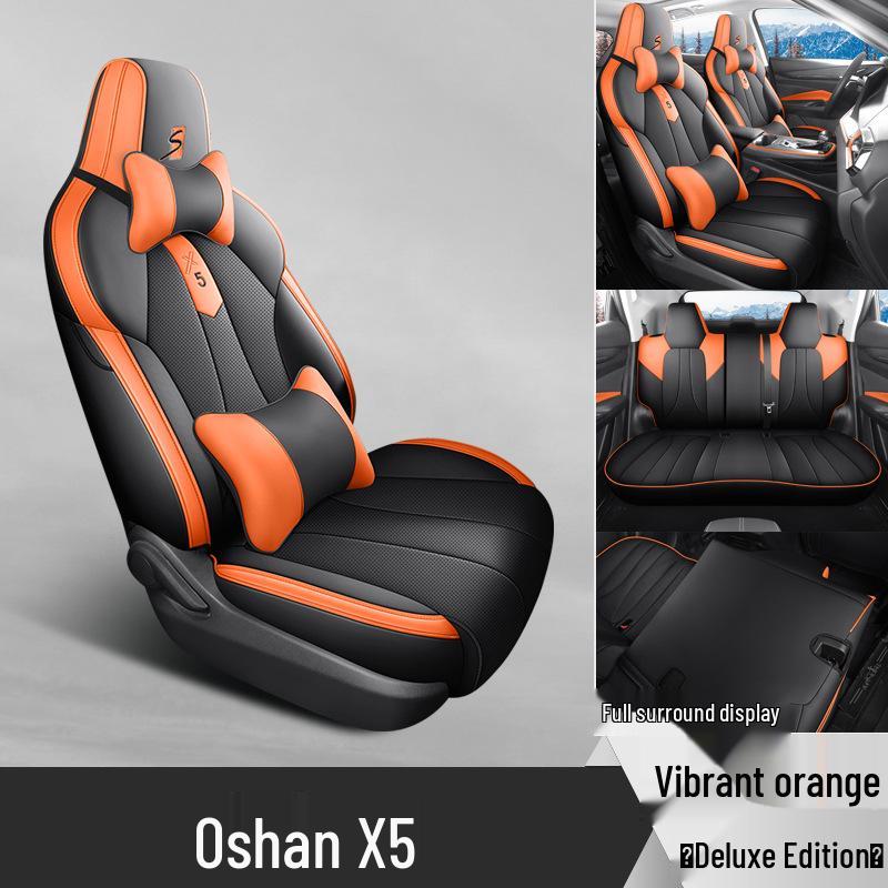New Oshan X5 Leather Car Seat Cushion - Universal Fit, All-Season Comfort for 5-Seat Models