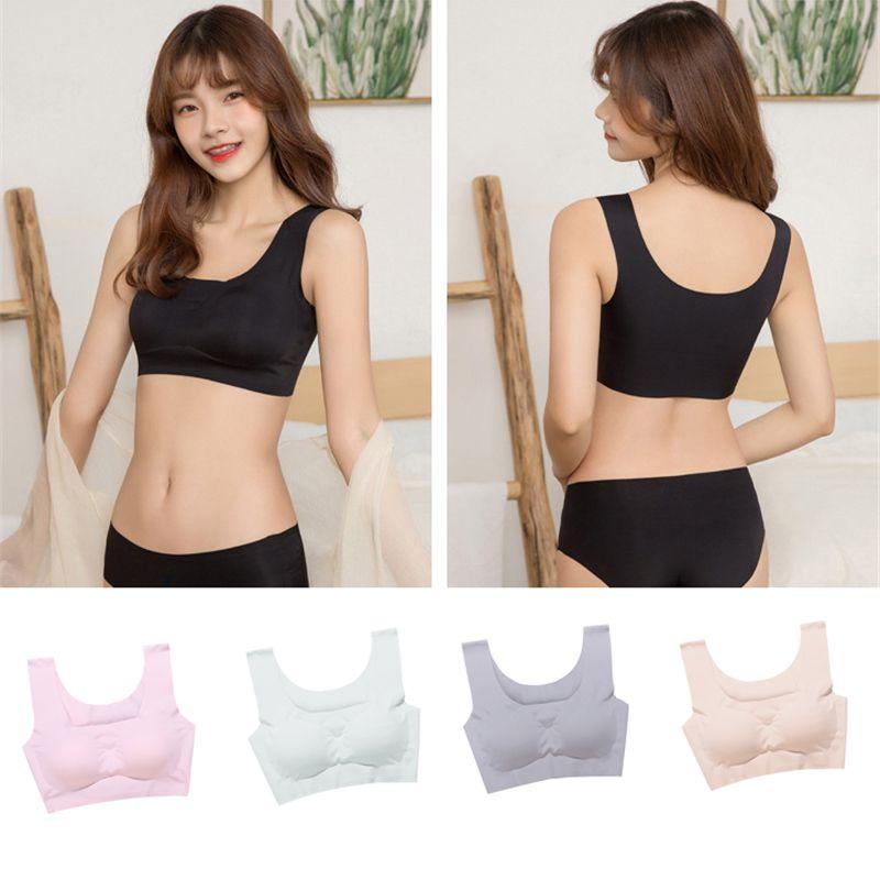 Seamless Plus Size Padded Sports Bra With Breathable Elastic And U Back Design