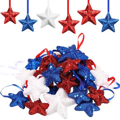 American Independence Day Hanging Five-pointed Star (red, Wh, Blue) Holiday Decoration Supplies