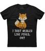 I Just Really Like Foxes OK  Funny Graphic Phrase TShirt Summer Cotton ONeck Short Sleeve Mens T Shirt New S3XL
