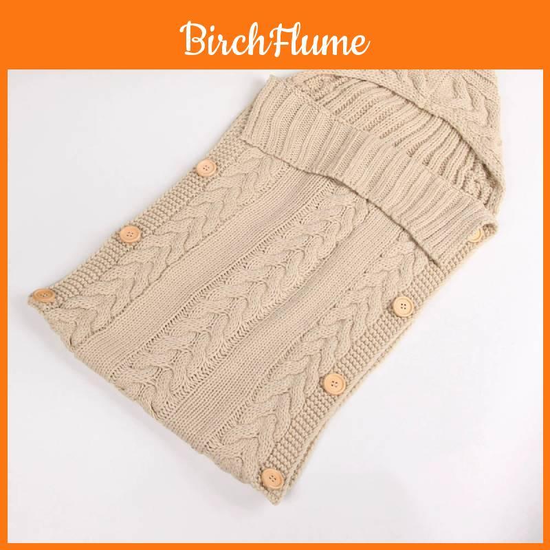 Cozy Newborn Sleeping Bag Baby Infants Knit Crochet Swaddle Wrap For Ultimate Warmth
