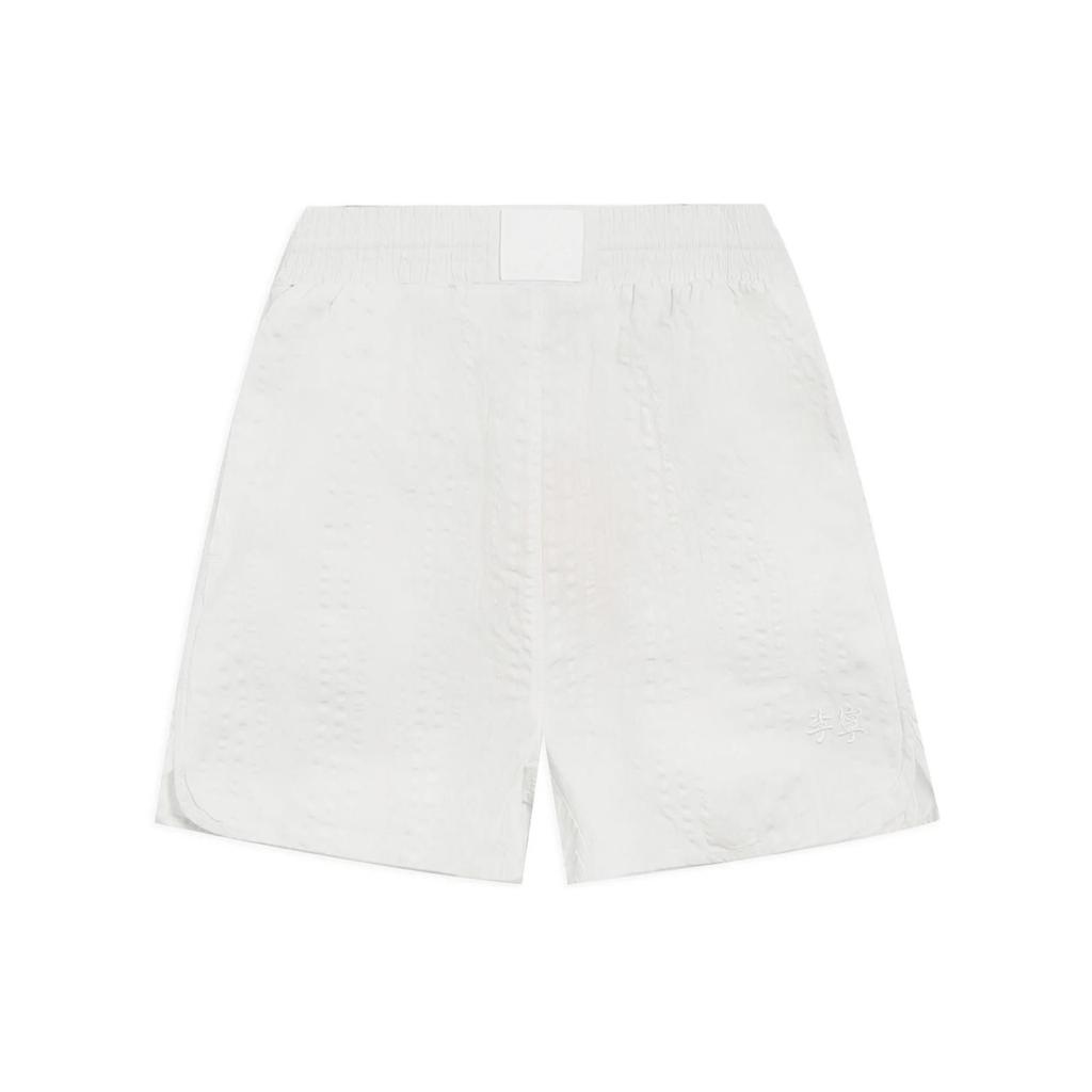 Li Ning Sports Trend Serie Einfarbige Lässige Sportshorts mit geradem Bein Damen Shorts Wolkenweiß AKSS344-2